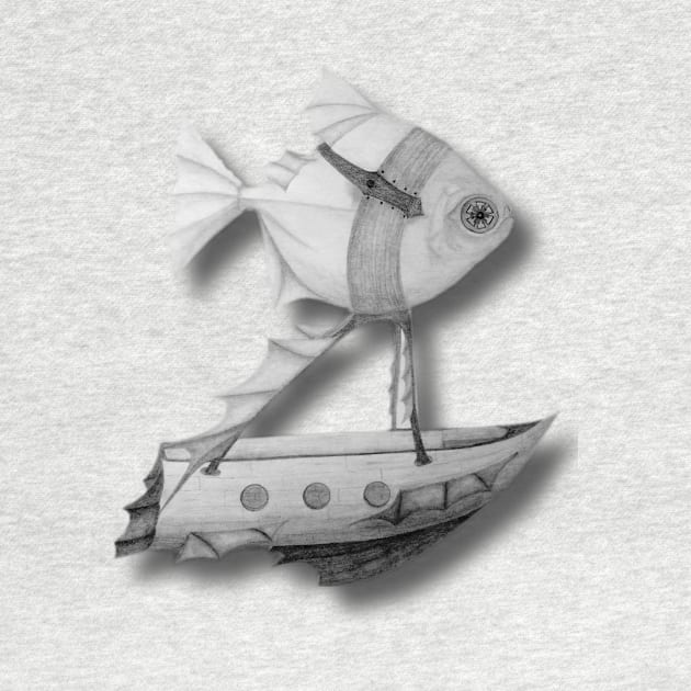 Steampunk Fish Airship by Steampunksnail